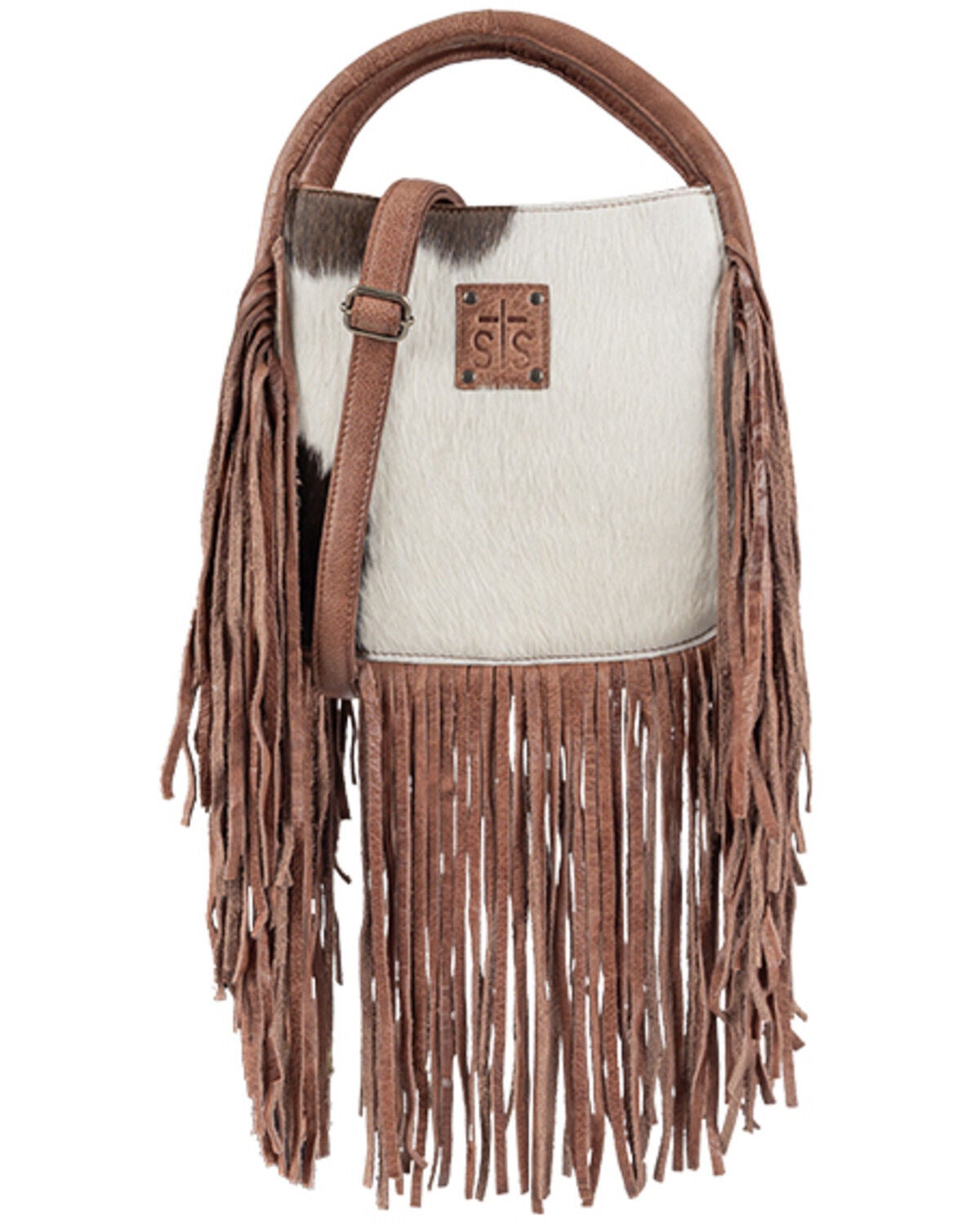 STS Ranchwear By Carroll Women's Indie Sugar Satchel Crossbody Bag, Brown, hi-res