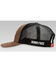 RopeSmart Men's All-American Embroidered Graphic Steer Flag Patch Mesh-Back Ball Cap, Brown, hi-res