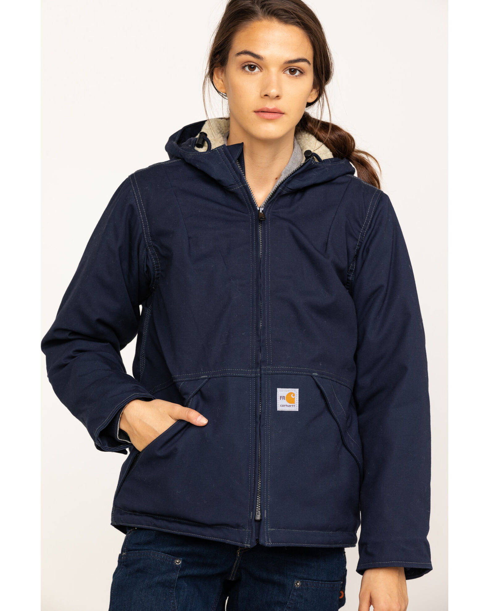 Navy blue carhartt jacket on sale