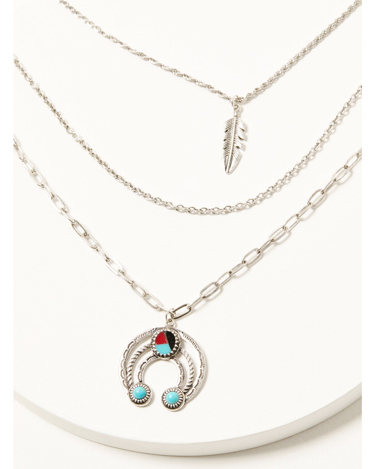 Image #1 - Idyllwind Women's Longspur Layered Necklace, Silver, hi-res