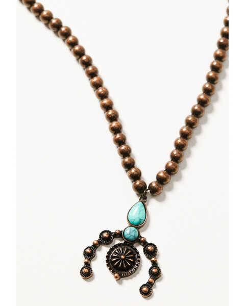 Image #3 - Shyanne Women's Mystic Skies Feather Concho Layered Bolo Necklace, Rust Copper, hi-res