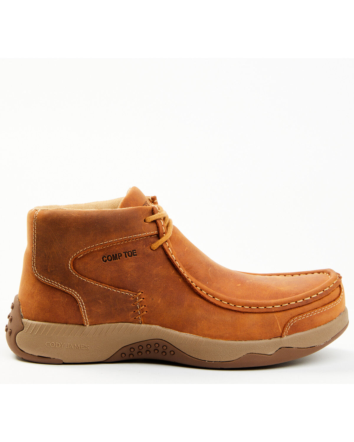 Image #2 - Cody James Men's Casual Wallabee Big Brother Lace-Up Work Boots - Composite Toe, Tan, hi-res