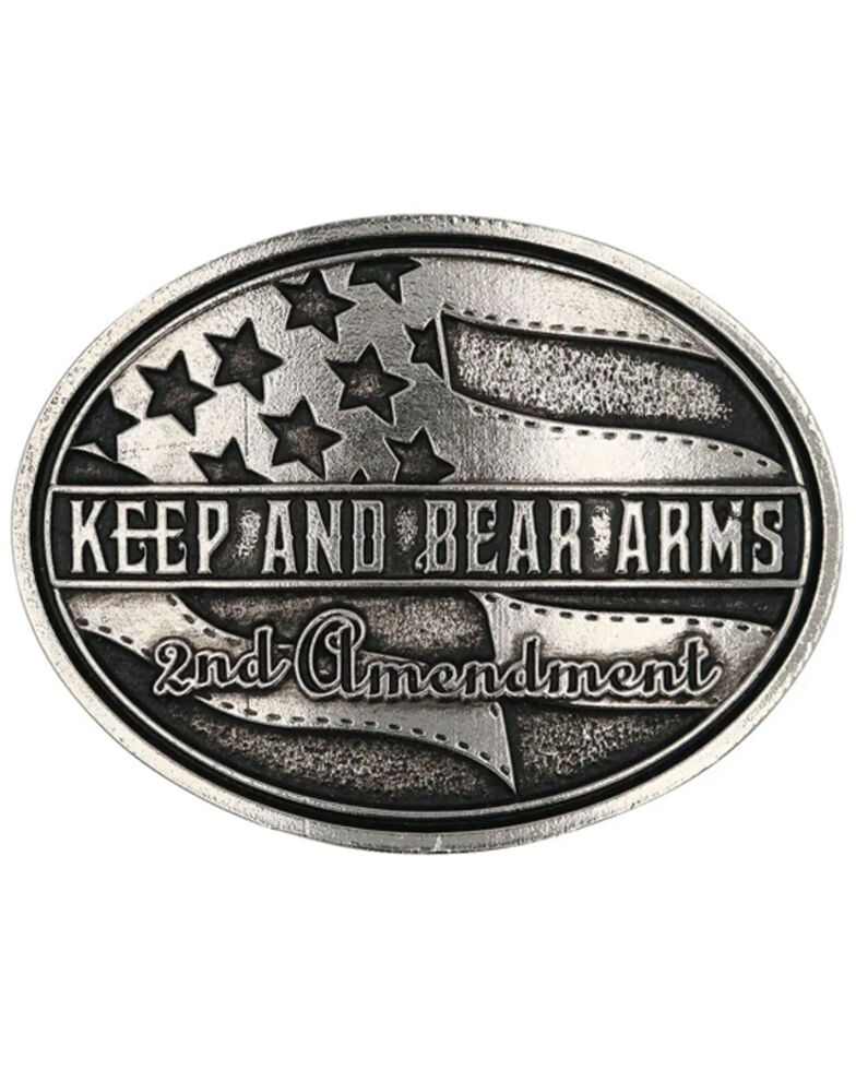 Montana Silversmiths Men's Keep & Bear Belt Buckle, No Color, hi-res