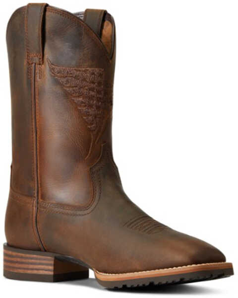 Image #1 - Ariat Men's Hybrid Fly High Performance Western Boots - Broad Square Toe , Brown, hi-res