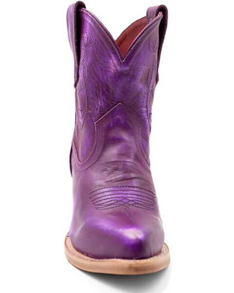 Image #4 - Ferrini Women's Pixie Western Booties - Pointed Toe , Purple, hi-res