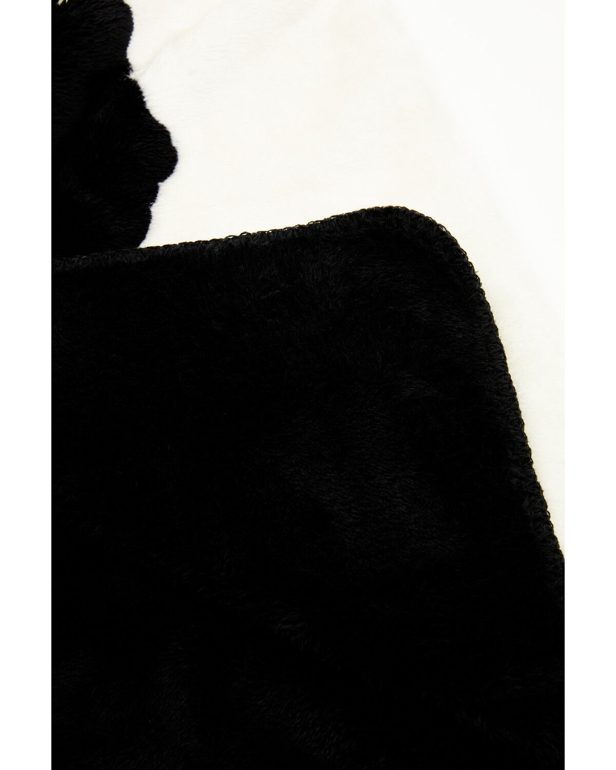 Image #3 - Boot Barn Cow Print Fleece Blanket, Black, hi-res