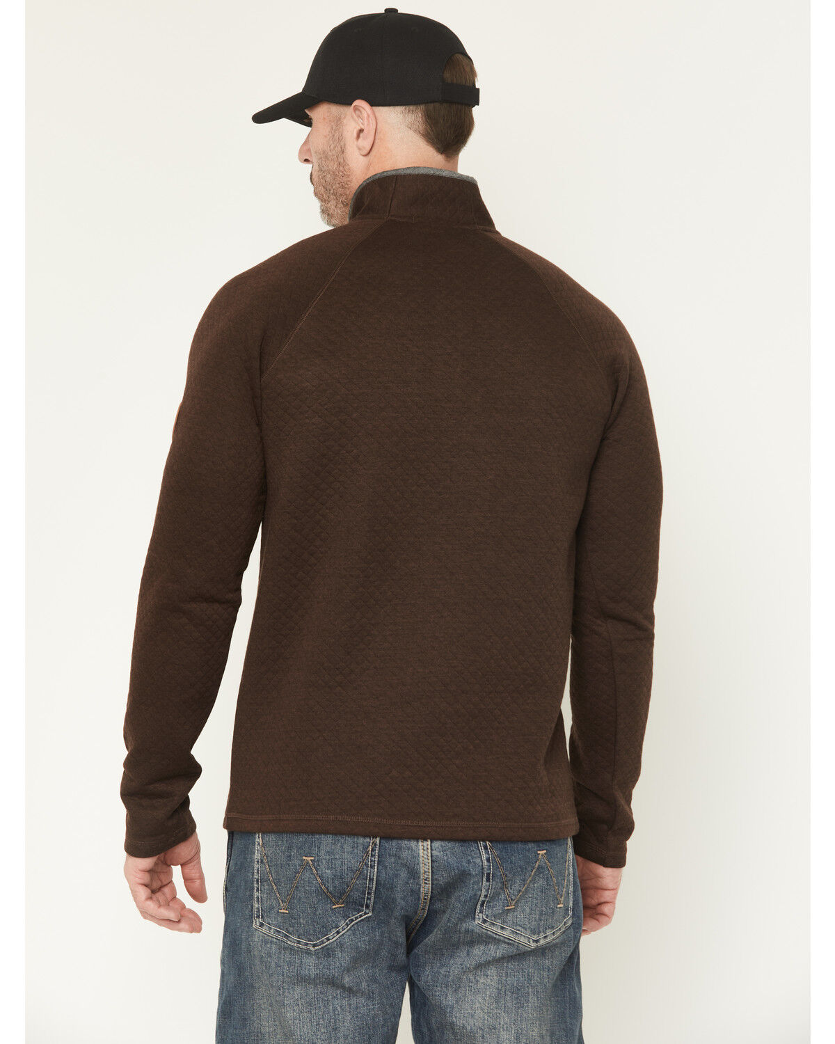 Image #4 - Brothers and Sons Men's Sherman Solid 1/4 Button-Down Pullover, Brown, hi-res