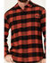 Image #3 - Hawx Men's Buffalo Plaid Print Flannel Work Shirt, Medium Red, hi-res