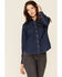 Levi's Women's Dark Wash Long Sleeve Pearl Snap Western Denim Shirt , Dark Blue, hi-res