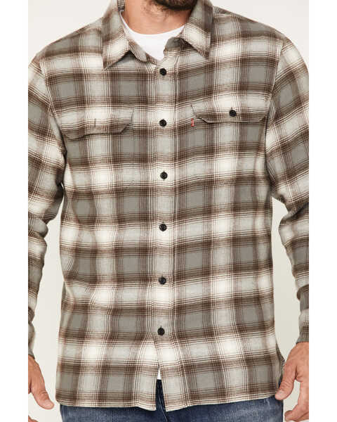 Image #3 - Levi's Men's Classic Worker Plaid Long Sleeve Button-Down Shirt , Grey, hi-res