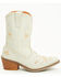Image #2 - Dingo Girls' Full Bloom Western Boots - Snip Toe, White, hi-res