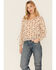 Image #1 - Wild Moss Women's Ruffle Neck Peasant Blouse, Ivory, hi-res
