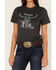 Wrangler Women's Desert Steer Head Graphic Tee, Black, hi-res