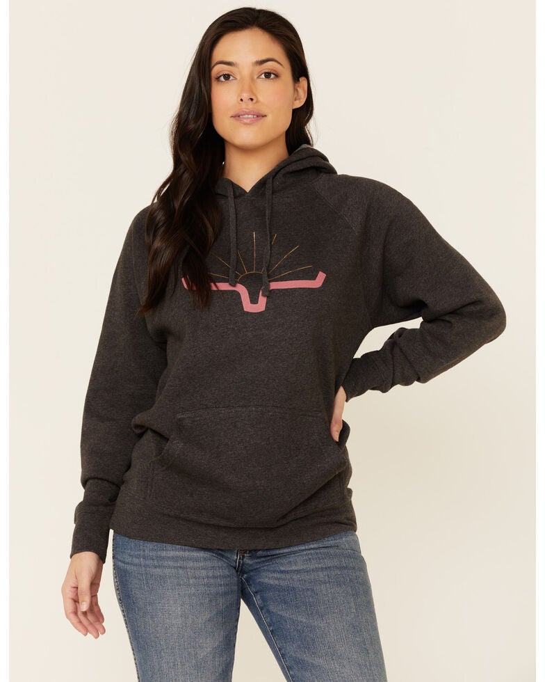 Kimes Ranch Women's Charcoal Sunrise Logo Graphic Hoodie Sheplers