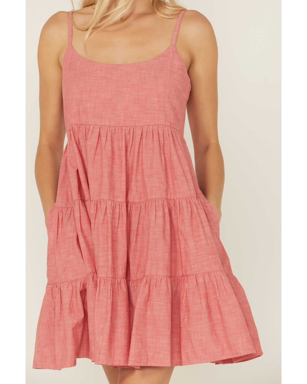 Image #3 - Wrangler Retro Women's Tiered Mini Dress, Red, hi-res