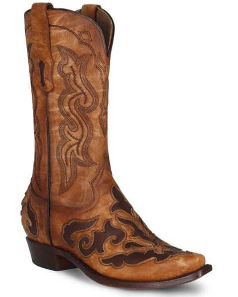 Corral Men's Inaly Western Boots - Snip Toe, Sand, hi-res