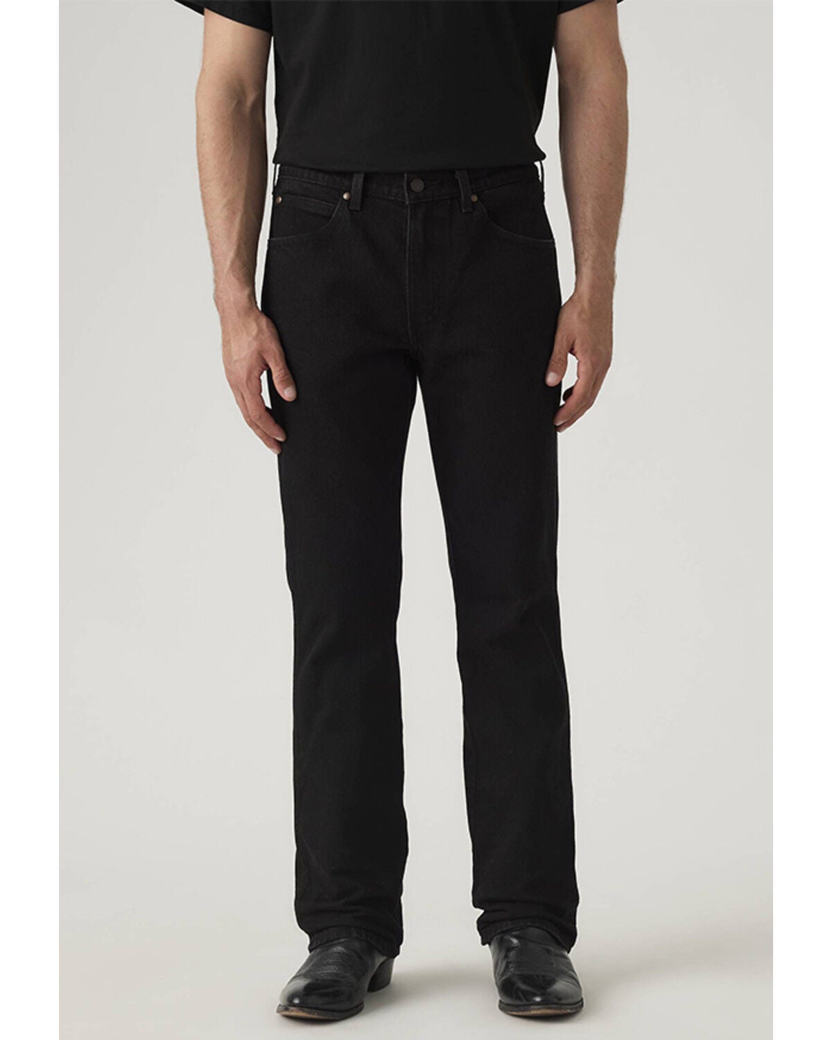 Image #1 - Levi's Men's 537 Western Bootcut Stretch Denim Jeans, Black, hi-res