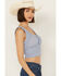 Image #2 - Bila Women's Jennifer Peasant Top, Light Blue, hi-res