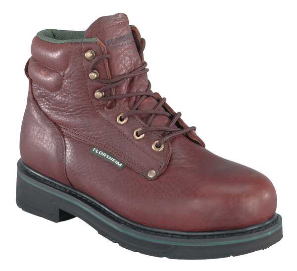 Florsheim Men's Utility 6" Work Boots - Steel Toe, Brown, hi-res