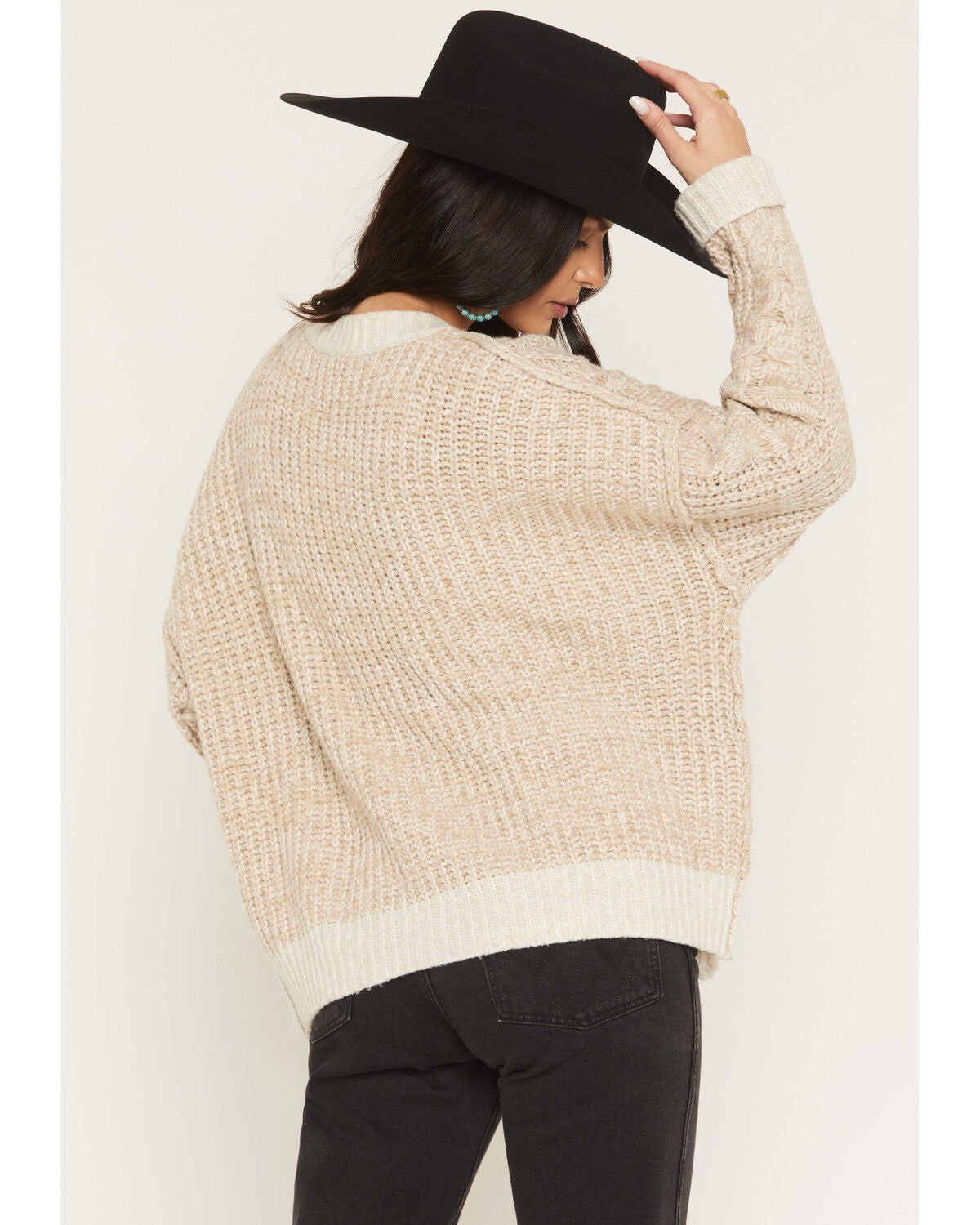 Image #4 - Originality Women's Grandpa Cardigan, Taupe, hi-res