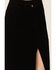 Image #2 - Vibrant Denim Women's Denim Maxi Skirt, Black, hi-res