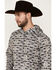 Image #2 - Rock & Roll Denim Men's Southwestern Print Hooded Sweatshirt, Dark Brown, hi-res