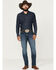 Image #1 - Wrangler Retro Men's Gaffery Medium Wash Slim Straight Stretch Denim Jeans - Tall, Medium Wash, hi-res