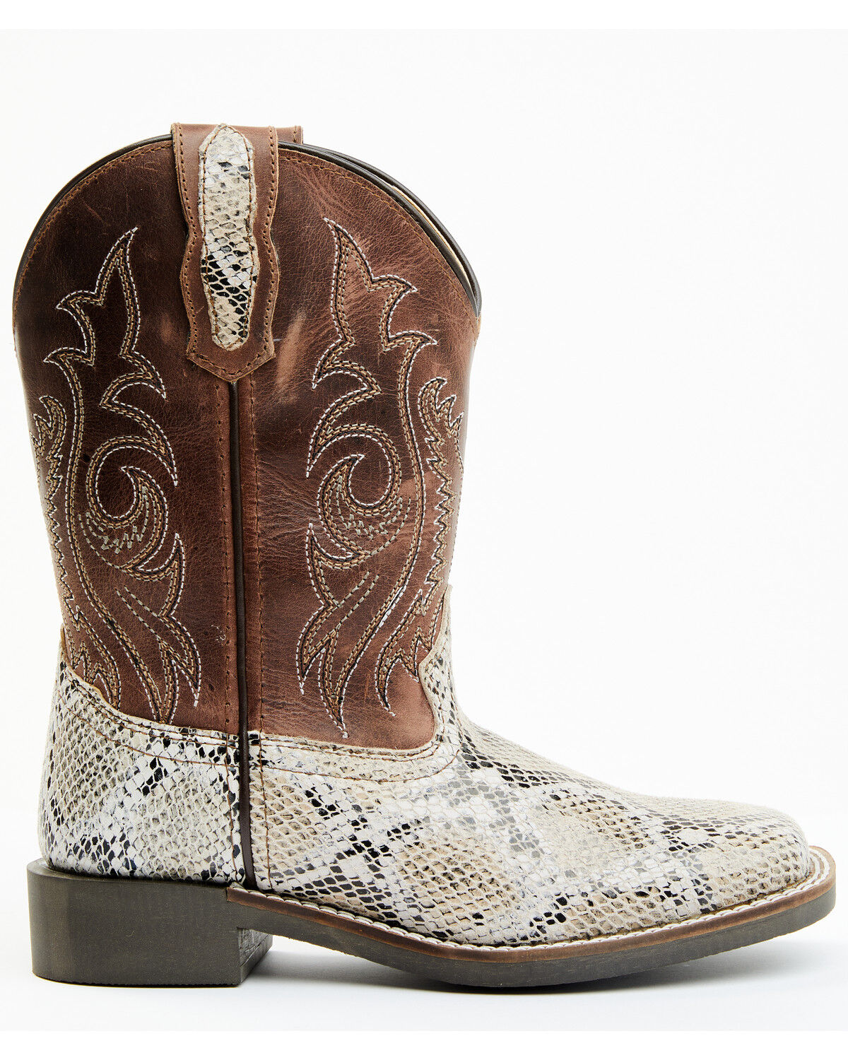 Image #2 - Cody James Youth Boys' Python Print Western Boots - Broad Square Toe, Python, hi-res