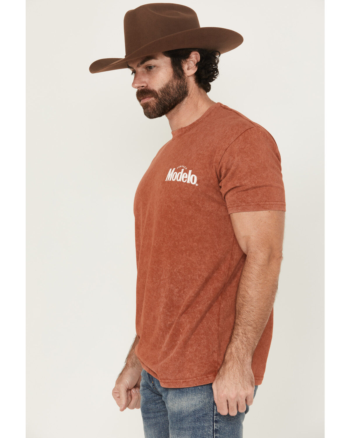 Image #3 - Modelo Men's Desert Sunset Short Sleeve Graphic T-Shirt, Rust Copper, hi-res