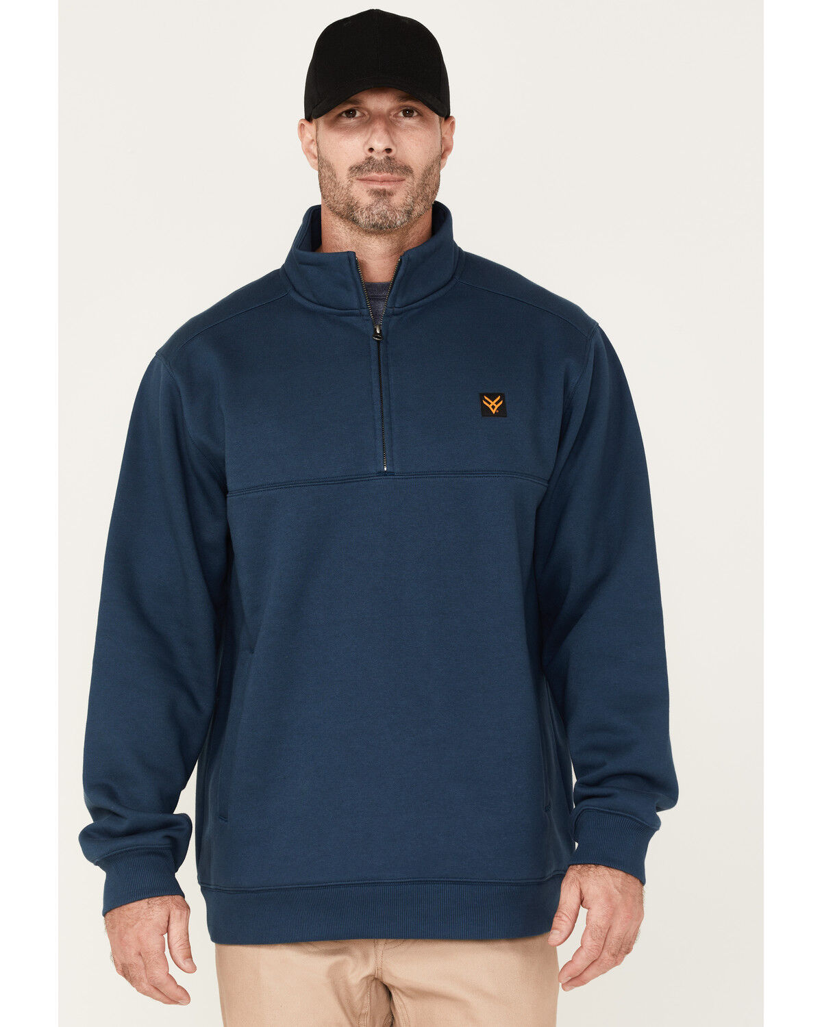 Image #1 - Hawx Men's 1/4 Zip Fleece Pullover, Dark Blue, hi-res