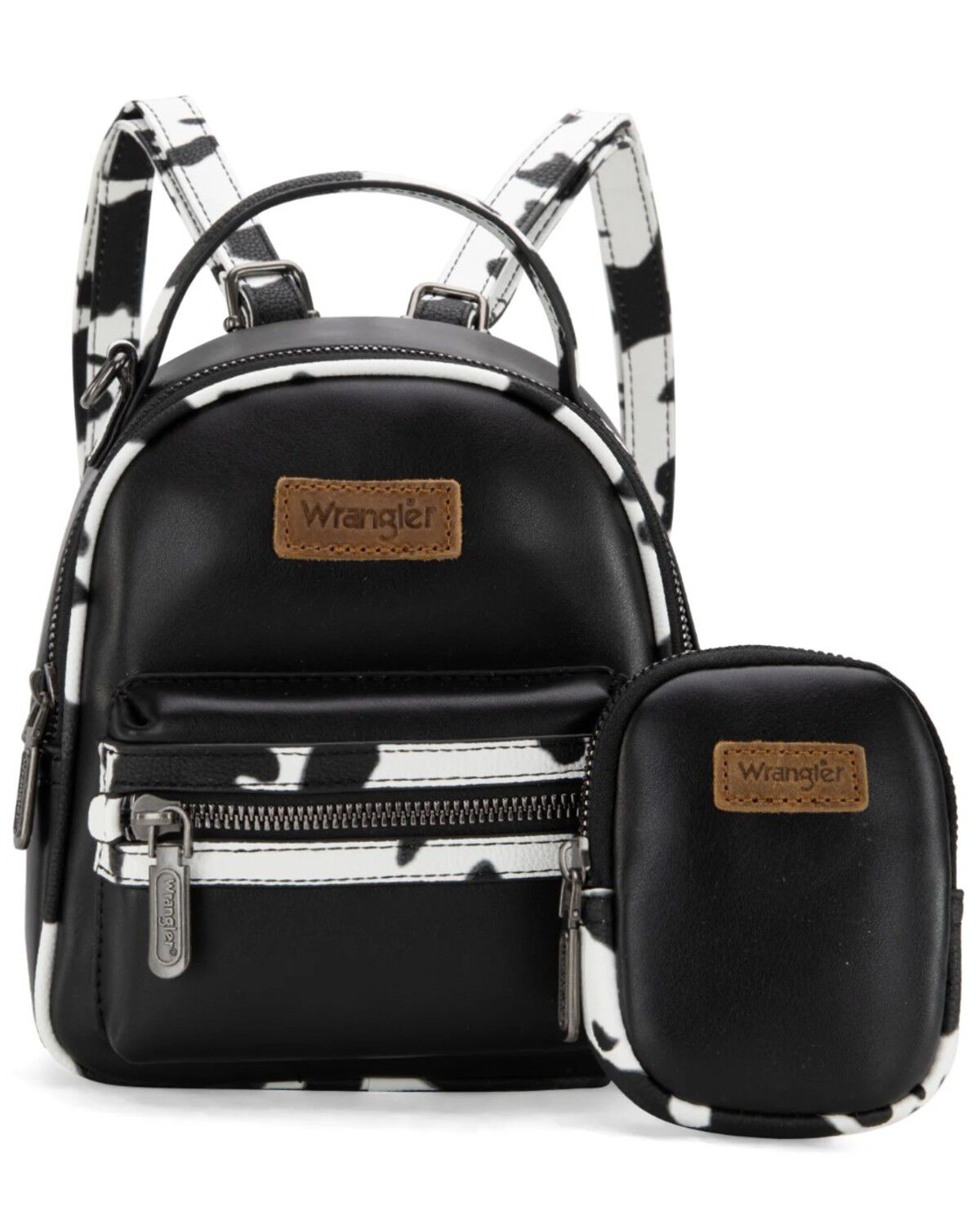 Image #2 - Wrangler Women's Cow Print Mini Backpack, Black, hi-res