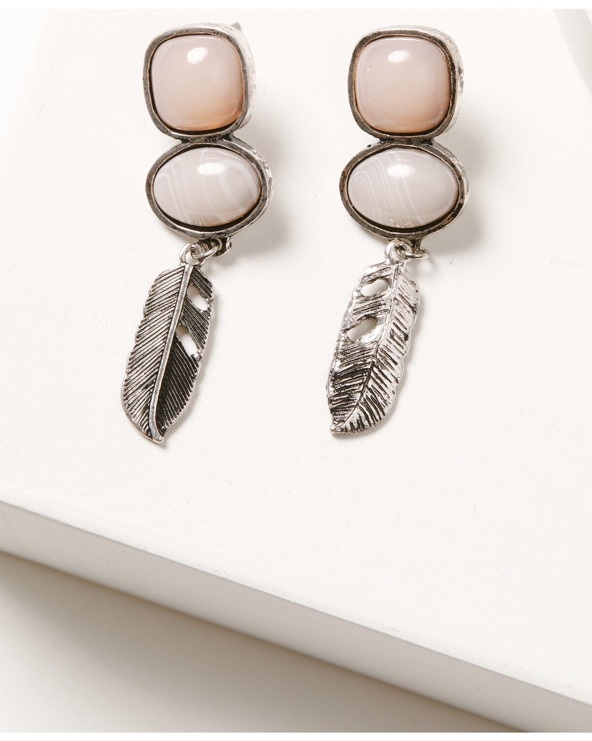 Shyanne Women's Feather Earrings, Silver, hi-res