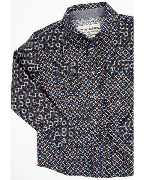 Image #2 - Cody James Toddler Boys' Dotted Long Sleeve Snap Western Shirt , Dark Blue, hi-res