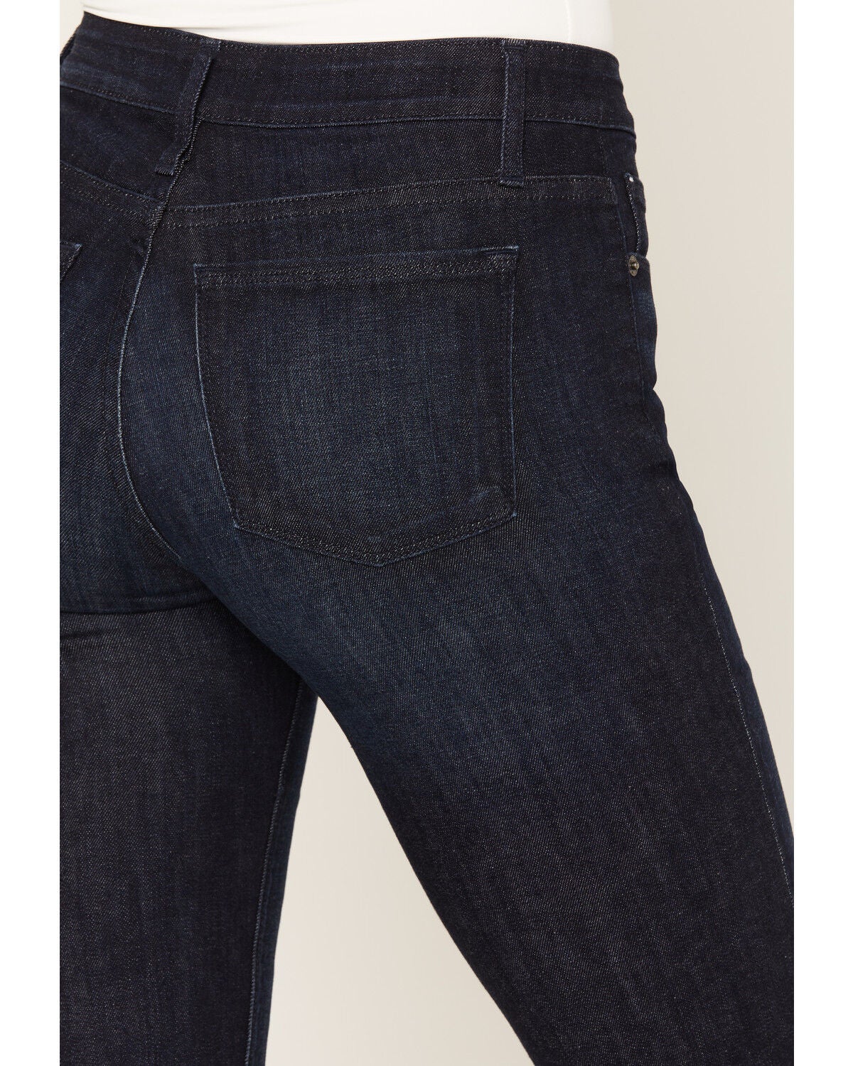 Image #4 - Haddad Women's Deep Ocean Dark Wash Venice 38" Bootcut Stretch Denim Jeans, Dark Wash, hi-res