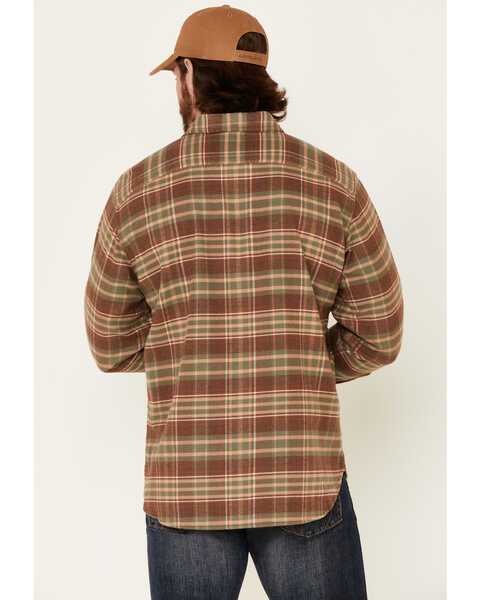 Image #4 - Pendleton Men's Tan Burnside Plaid Long Sleeve Western Flannel Shirt , Tan, hi-res