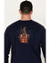 Image #3 - Cody James Men's FR Vintage Graphic Long Sleeve Work Shirt - Tall, Chilli, hi-res