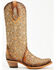 Image #2 - Corral Women's Saddle Glitter Overlay Triad Western Boots - Snip Toe , Brown, hi-res