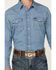 Image #3 - Wrangler Men's Stonewash Denim Long Sleeve Work Shirt, Stonewash, hi-res