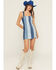 Image #1 - Show Me Your Mumu Women's Coronado Sleeveless Corset Denim Mini Dress, Multi, hi-res