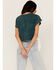 Image #3 - Shyanne Women's Southwestern Eagle Cropped Graphic Tee, Deep Teal, hi-res