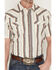 Image #3 - Cody James Men's Bootlegger Stripe Print Short Sleeve Snap Western Shirt, Cream, hi-res