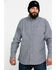 Image #1 - Ariat Men's FR Solid Durastretch Long Sleeve Work Shirt, Navy, hi-res