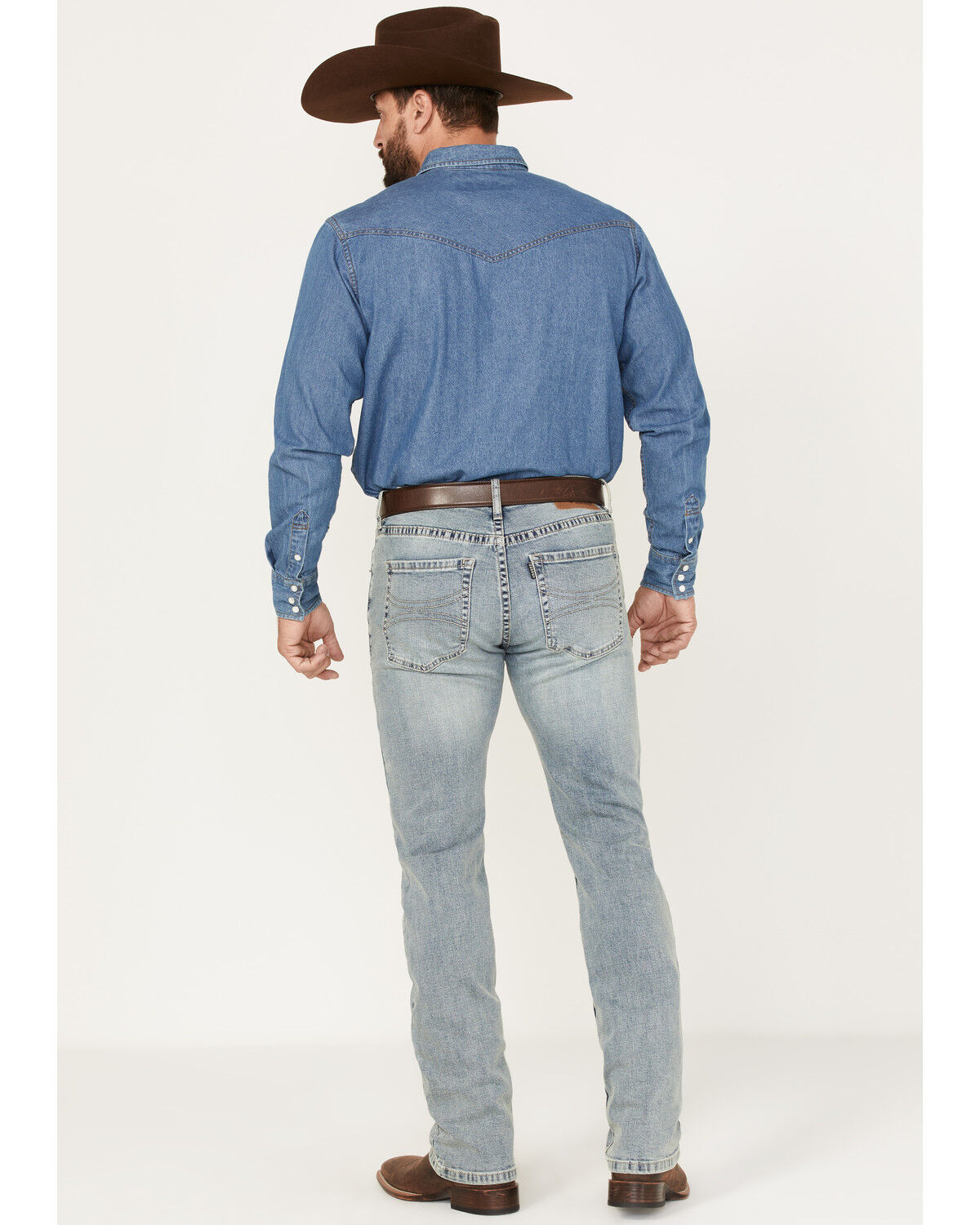 Image #1 - Hooey Men's Revolver Light Wash Slim Straight Reflex Jeans, Light Wash, hi-res