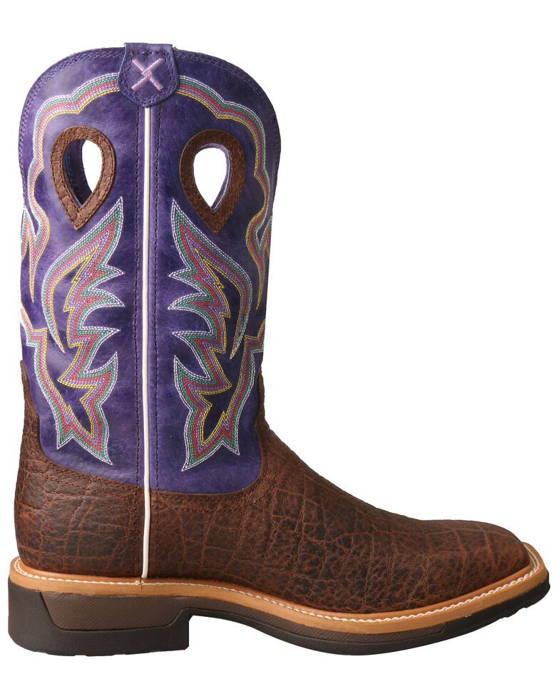 Twisted X Men's Lite Cowboy Elephant Print Western Work ...
