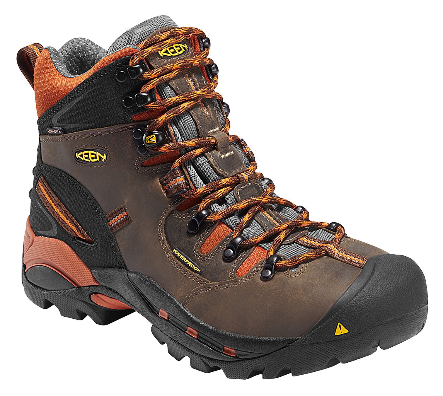 Keen Men's Pittsburgh Mid Waterproof Boots - Soft Toe, Brown, hi-res