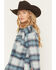 Image #2 - Shyanne Women's Sherpa Collar Shacket, Turquoise, hi-res