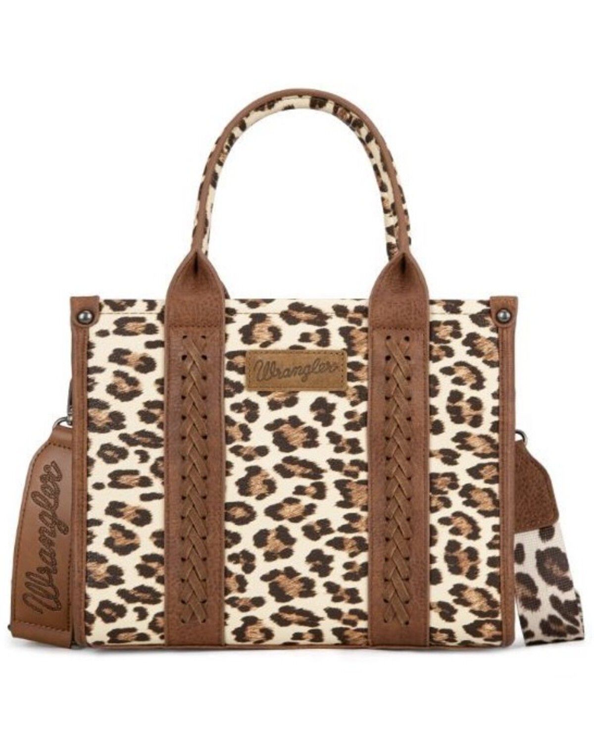 Image #1 - Wrangler Women's Leopard Print Crossbody Bag, Brown, hi-res