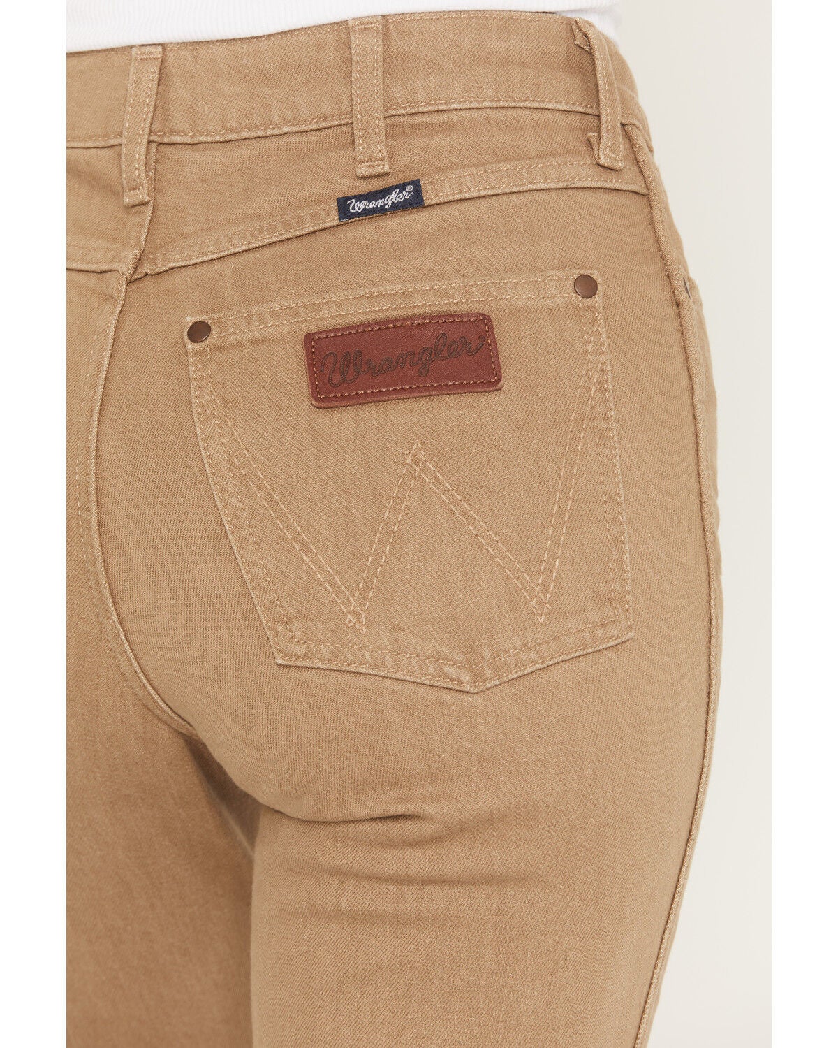 Image #4 - Wrangler Retro Women's Emersyn Bailey High Rise Trouser Stretch Denim Jeans, Tan, hi-res