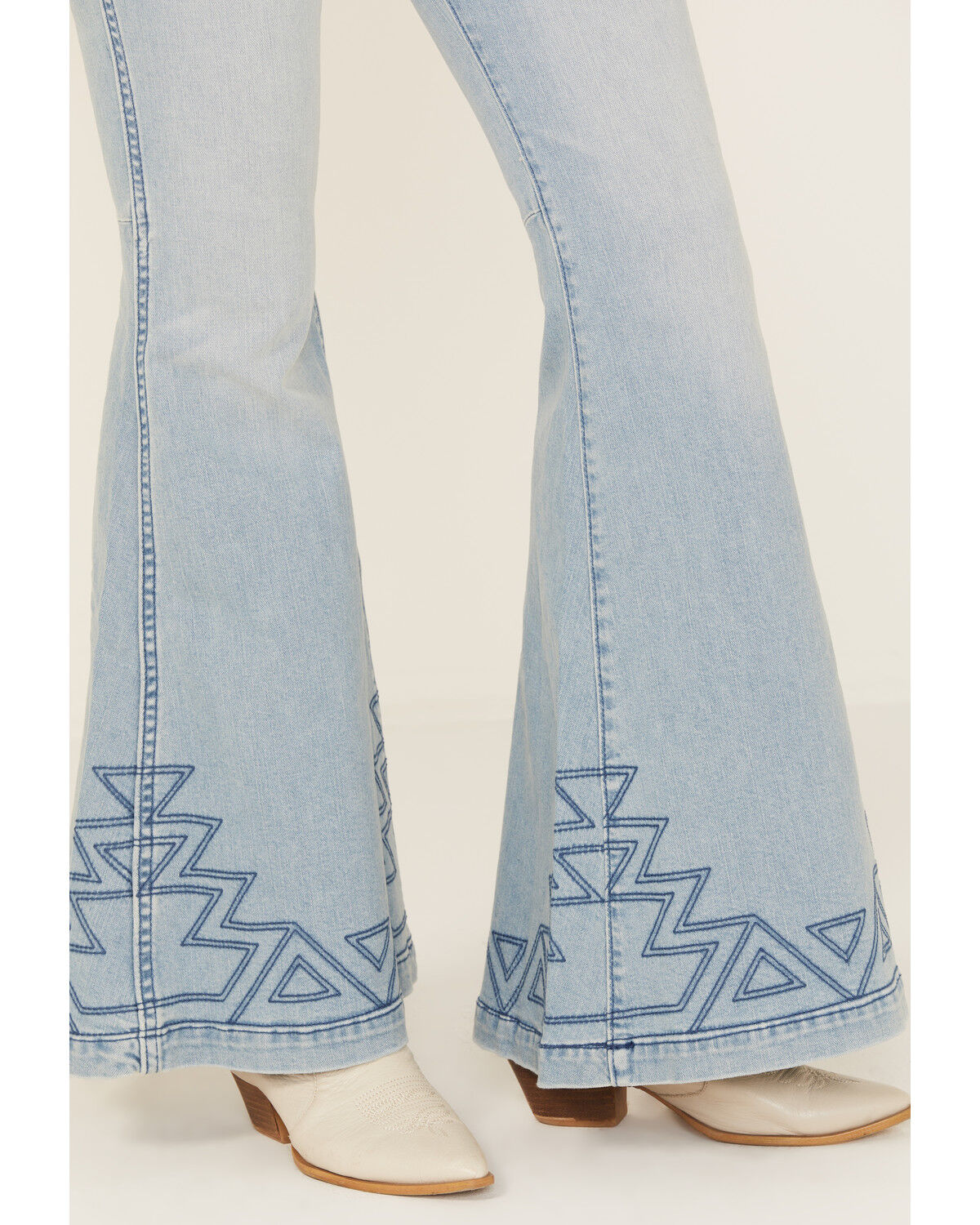 Image #2 - Wrangler Retro Women's Light Wash Embroidered High Rise Flare Jeans, , hi-res