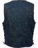 Image #2 - Milwaukee Leather Men's 10 Pocket Side Lace Denim Vest, Blue, hi-res